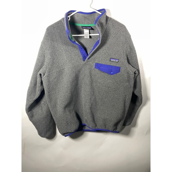 Patagonia Mens Gray Fleece Snap T Pullover Long Sleeve Casual Outdoors Men's XS - Picture 1 of 10